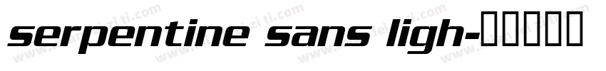 serpentine sans ligh字体转换